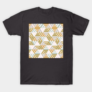 Retro Pastel Hexagons T-Shirt